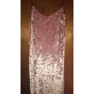 Spaghetti strap velvet mini dress